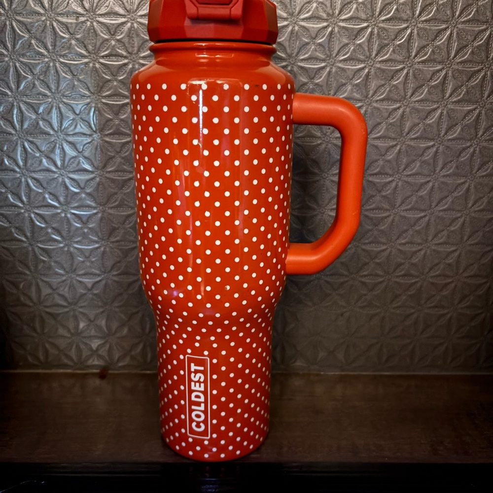 Coldest Red Polka Dot Water Bottle